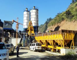 The workflow for hopper type concrete batching plant