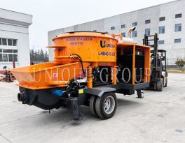Vertical shaft concrete mixing and conveying machine shipped to Malawi