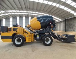 Can a self-loading concrete mixer be used for other materials besides concrete?